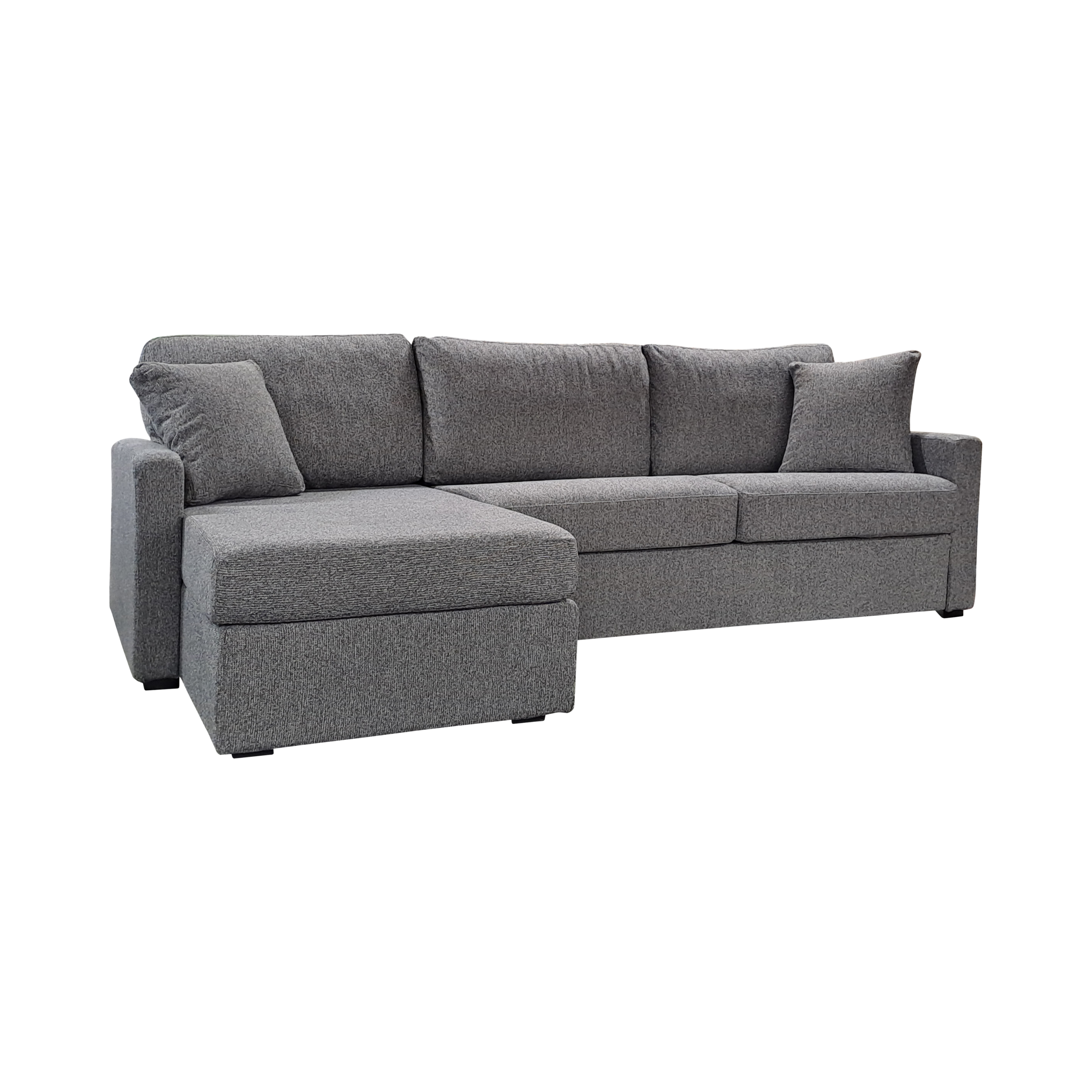 Canapé d'angle convertible et réversible tissu déhoussable Oslo - Pierre - 3 places