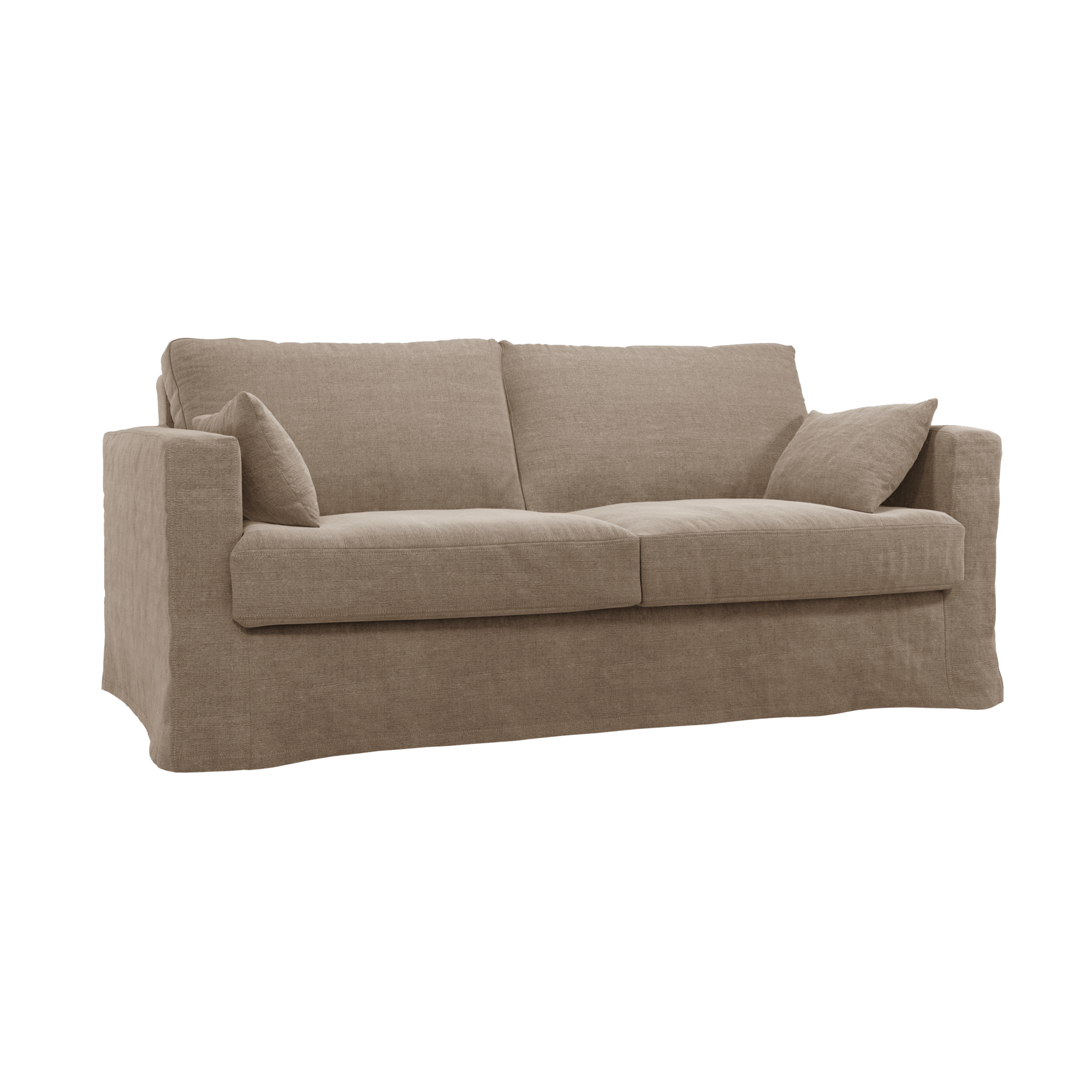 Canapé lin déhoussable Martigues - Naturel - 4 places