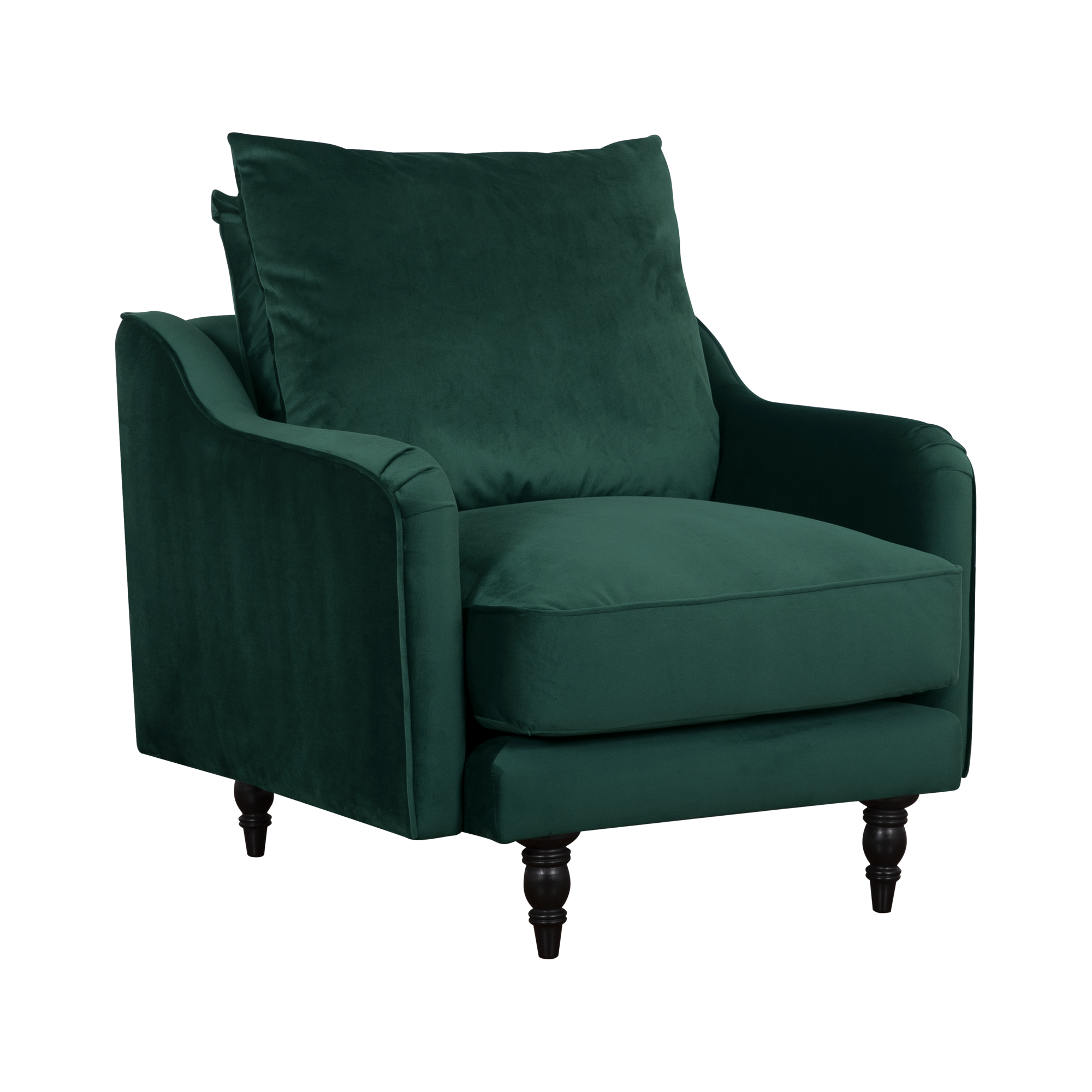 Fauteuil velours Olie - Vert Forêt