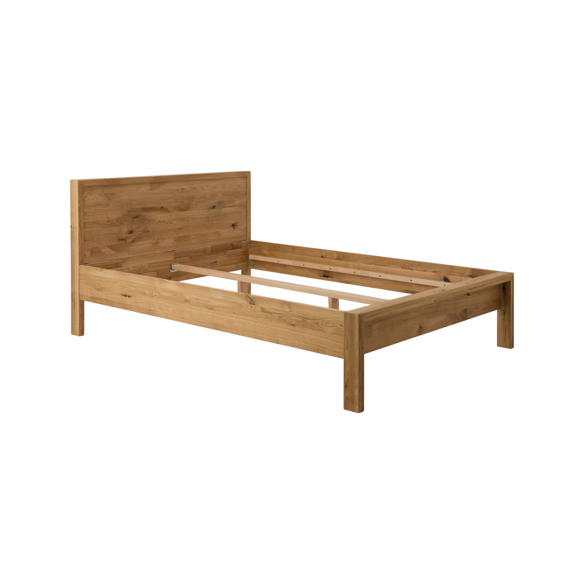 Lit avec chevet en option chêne massif Conor - 140 x 190 cm