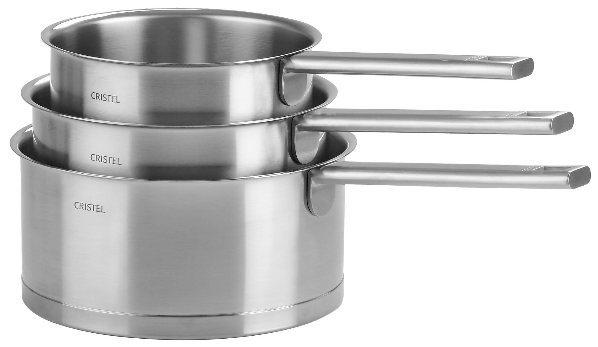 Set de 3 casseroles 16/18/20 cm Strate Fixe CRISTEL