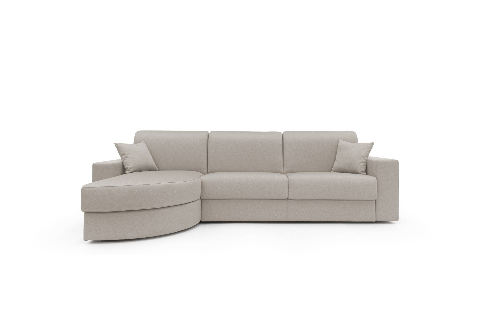 Canapé d'angle convertible tissu déhoussable Aubin - Lin - Canapé angle gauche