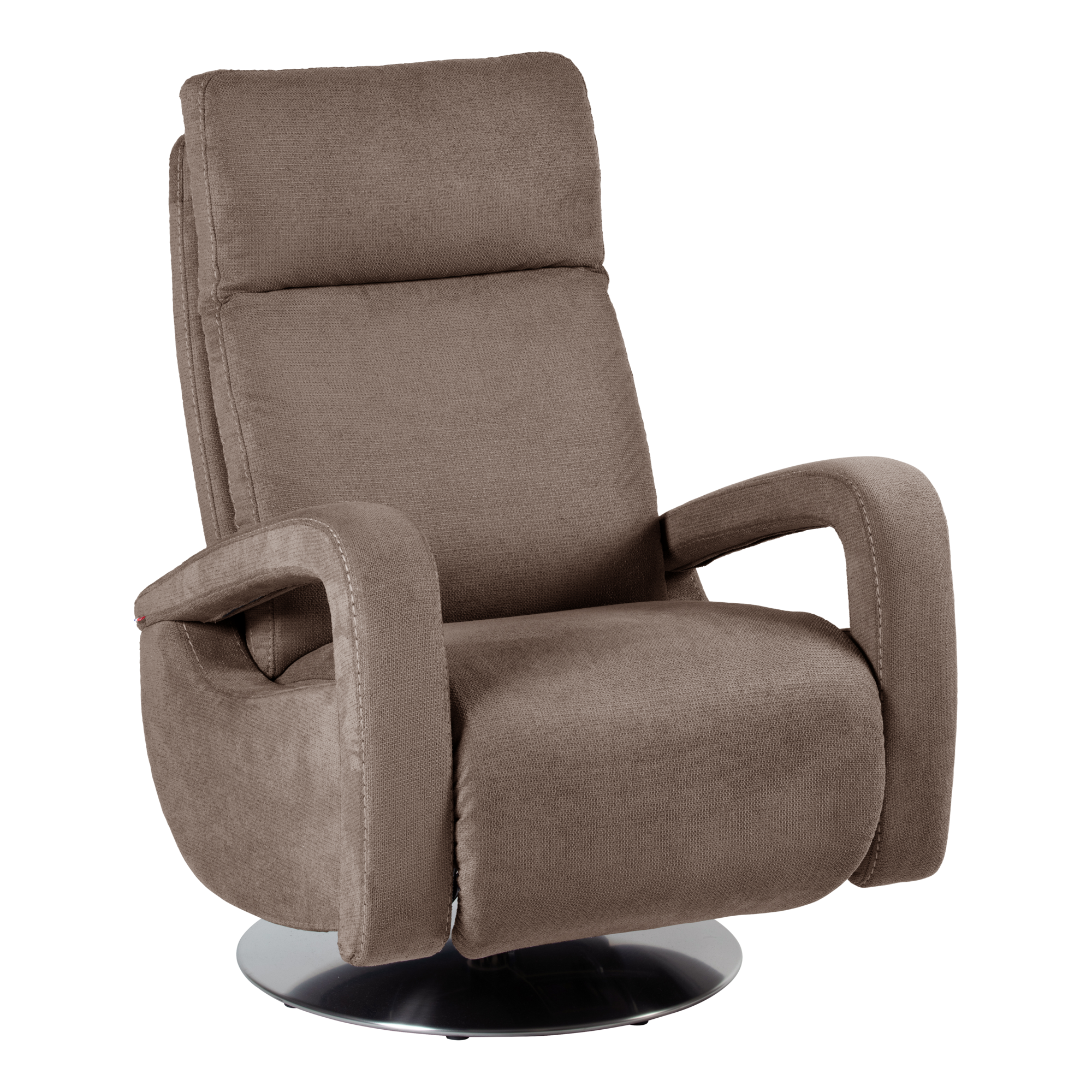 Fauteuil relax tissu recyclé Buxy - Taupe