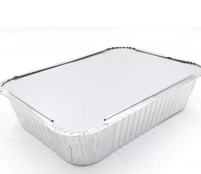 BARQUETTE OPERCULABLE RECTANGLE ALUMINIUM AVEC COUVERCLE 500ML VENDU PAR 10X100 - COMBO 1