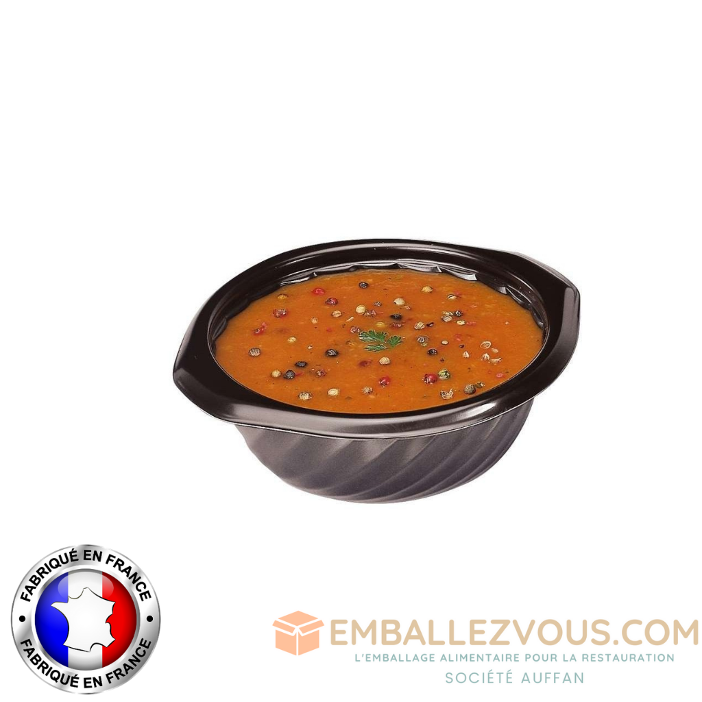 Bol soupe BOWLIPACK noir 480ml - vendu par 600