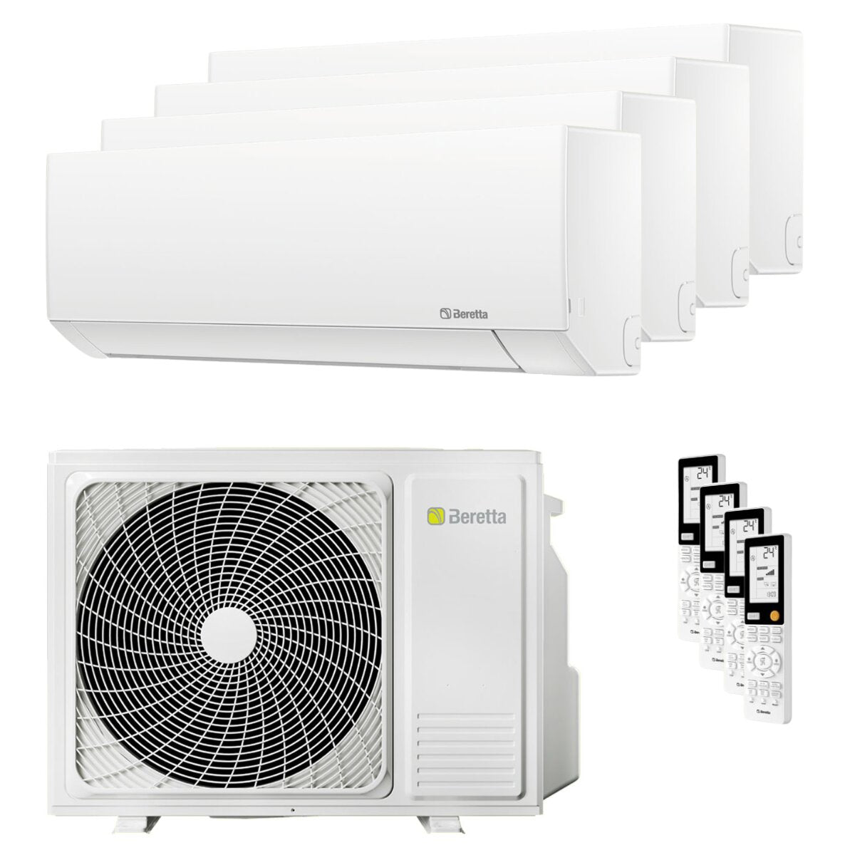 Beretta BREVA E quadri split air conditioner 9000+9000+9000+9000 BTU inverter A++ external unit 7.5 kW
