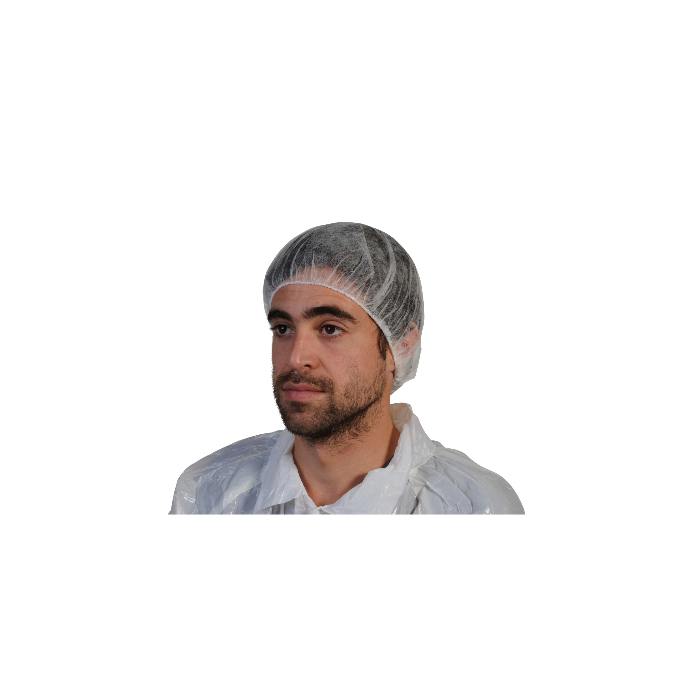 Charlottes blanches clip non tissé blanc - vendu par 100 (PU 0,08€)