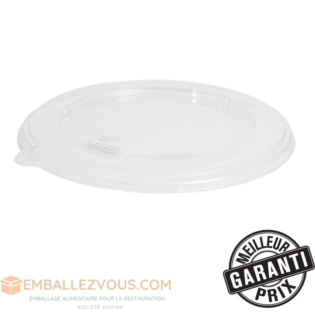 Couvercle transparent pour saladier biodégradable BFN - vendu par 300
