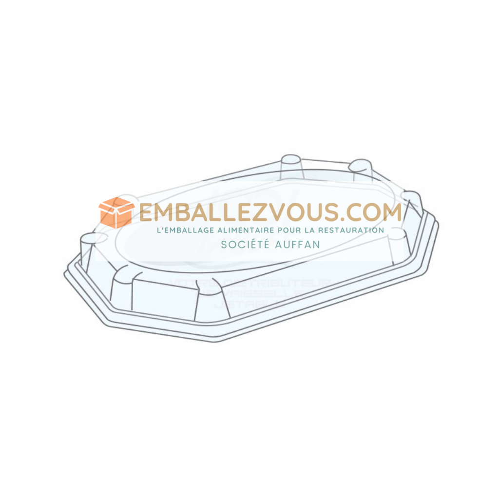 Couvercle pour plateau de présentation festipack octogonal 35x25 - vendu par 25