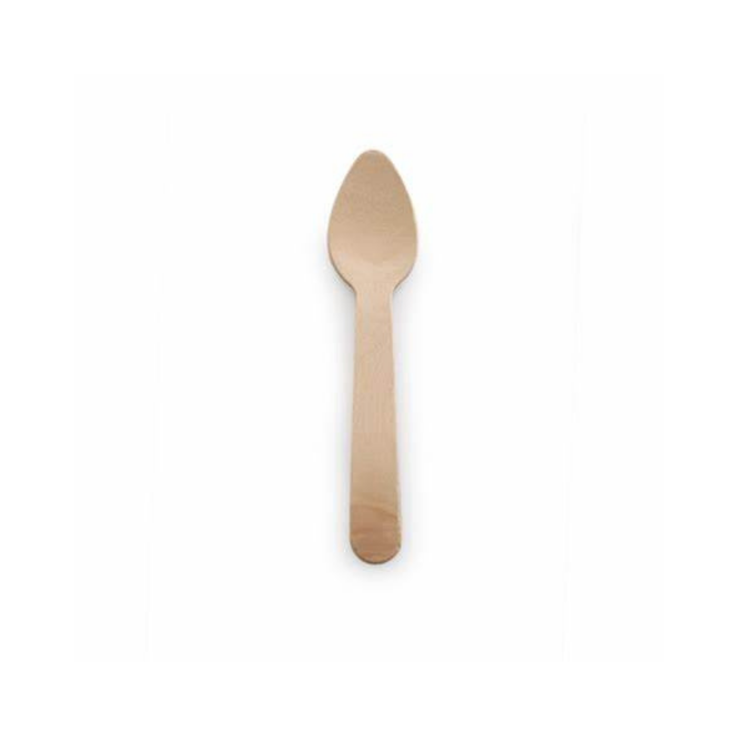 Petites cuillères à glace ou à dessert en bois naturel 11 cm - vendu par 100
