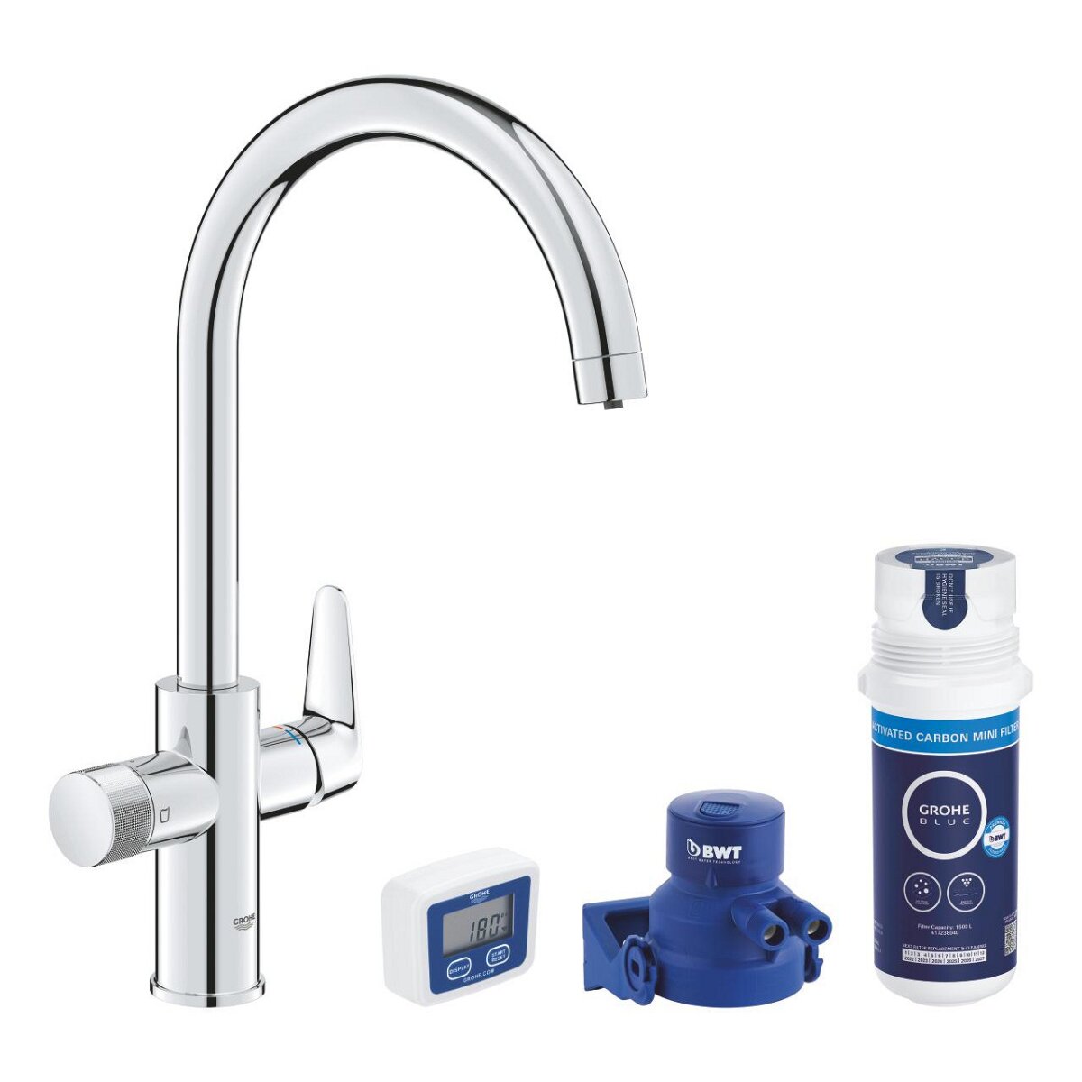 GROHE BLUE PURE STARTCURVE WATER PURIFIER kitchen sink mixer kit + filter