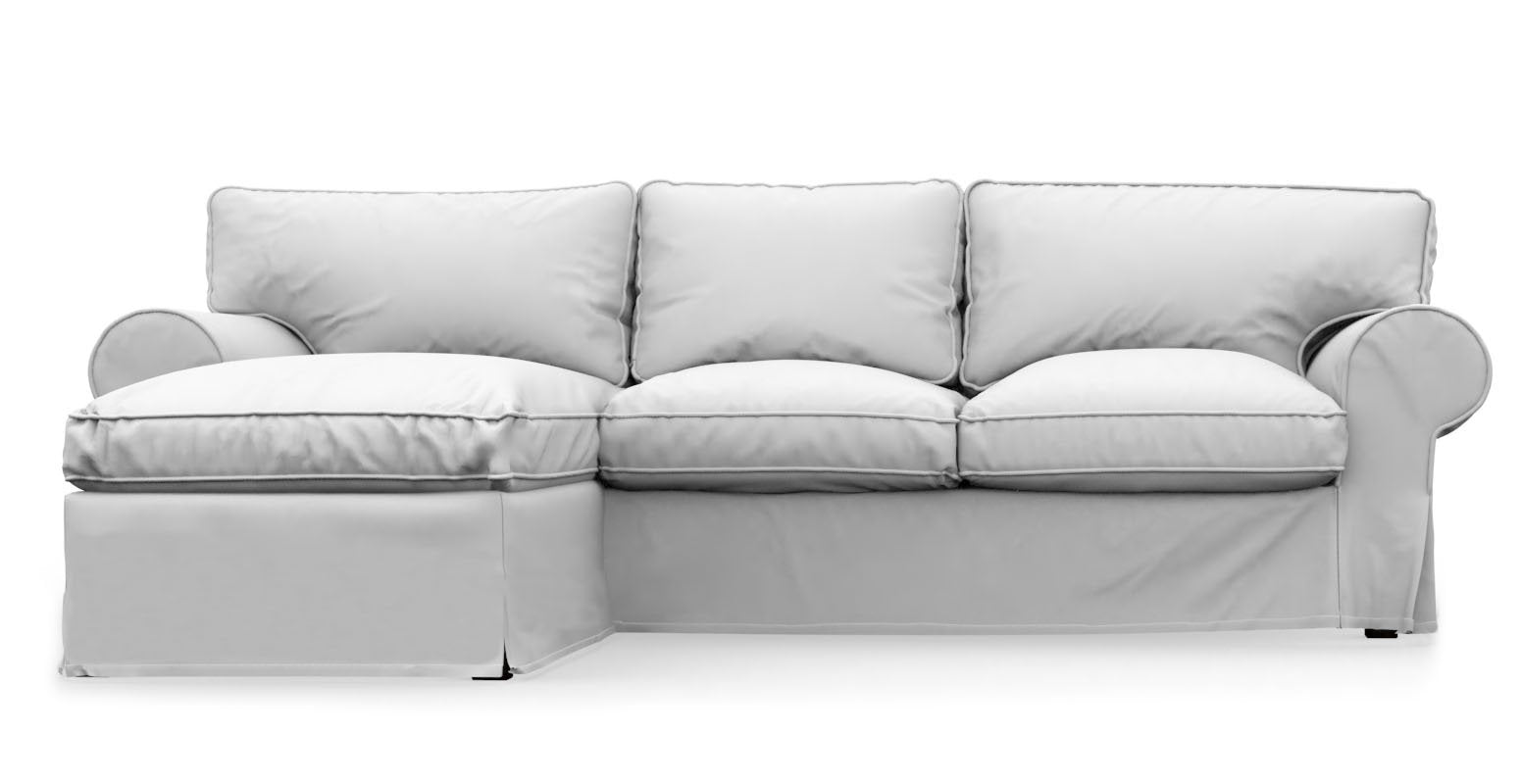 EKTORP 2 Seat IKEA Sofa with Chaise Longue Right/Left Cover