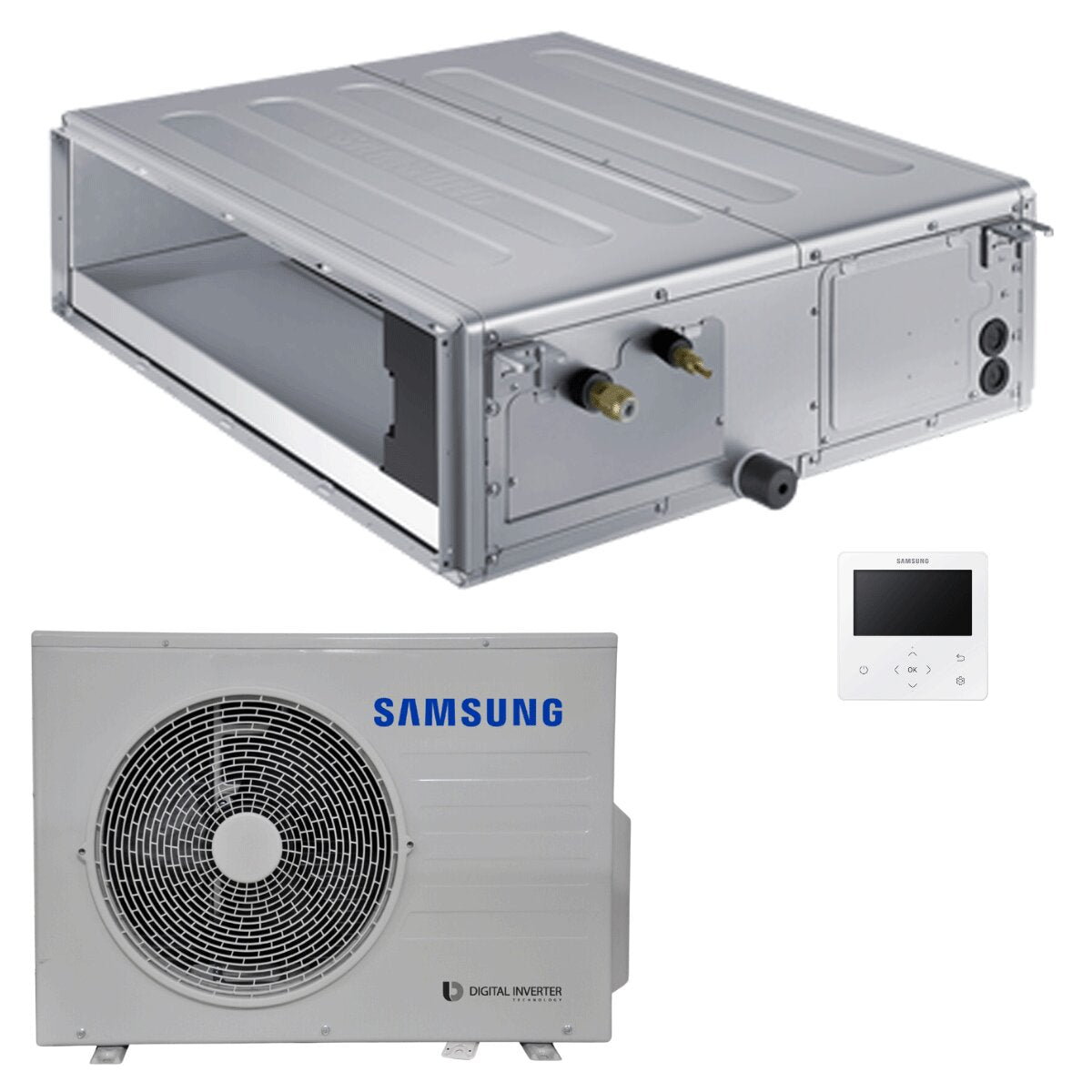 Samsung ducted air conditioner medium prevalence 18000 BTU inverter A++ external unit 5 kW commercial