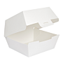 BOÎTES BURGER 230 G/M2 14,4x13,6x9,2 CM (L+) BLANC CARTON ONDULÉ NANO-MICRO (500 UNITÉ)