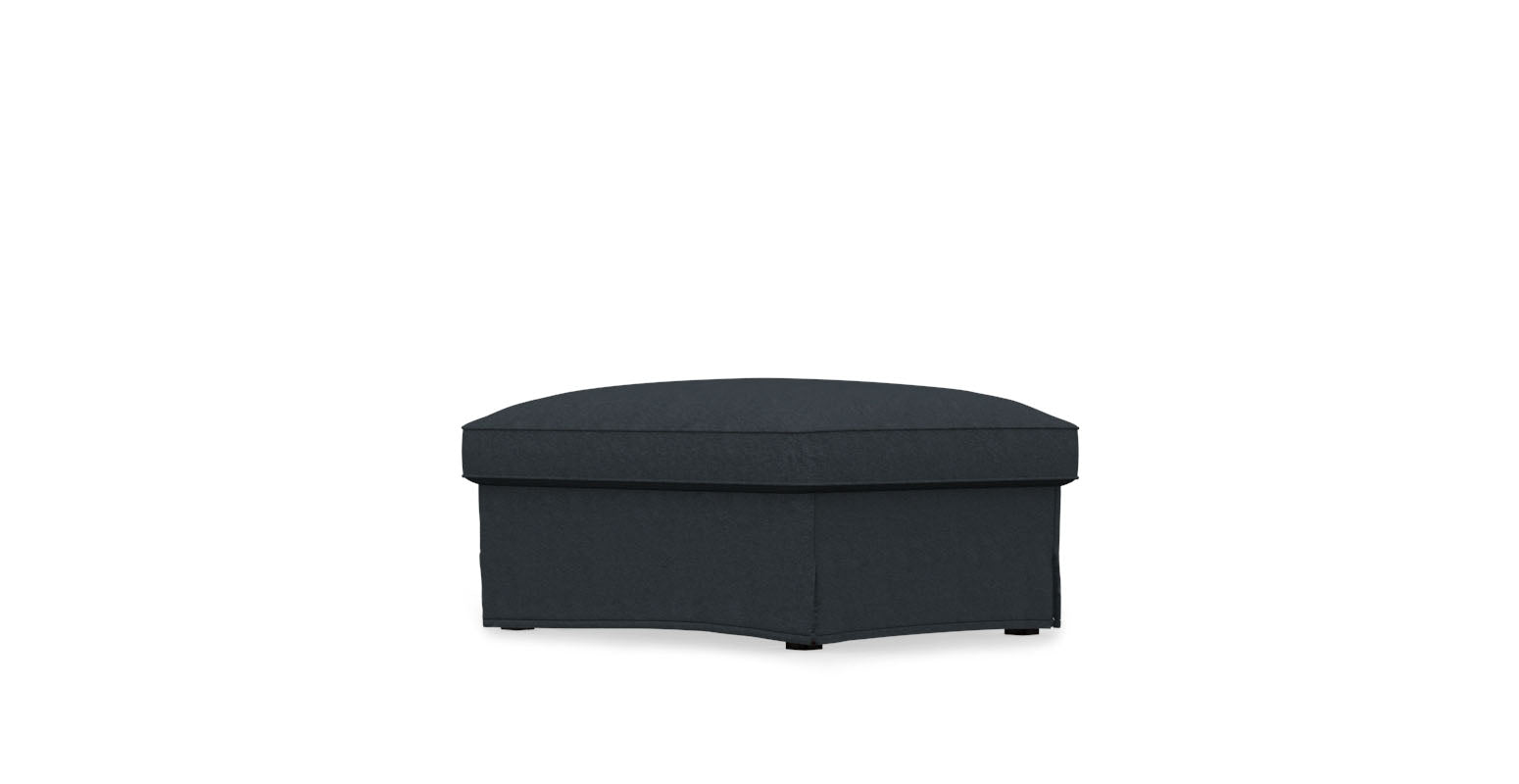 FÄRLÖV IKEA Ottoman Cover - Linen Blends Steel Grey