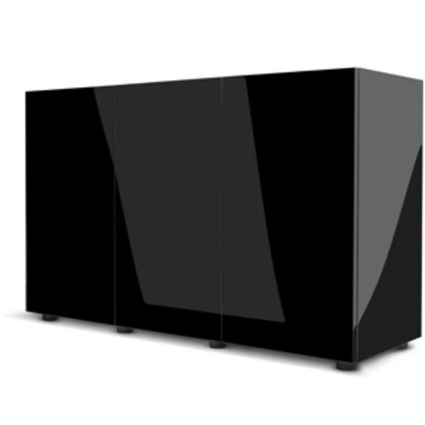 Meuble Glossy 150 Noir Laqué - AQUAEL