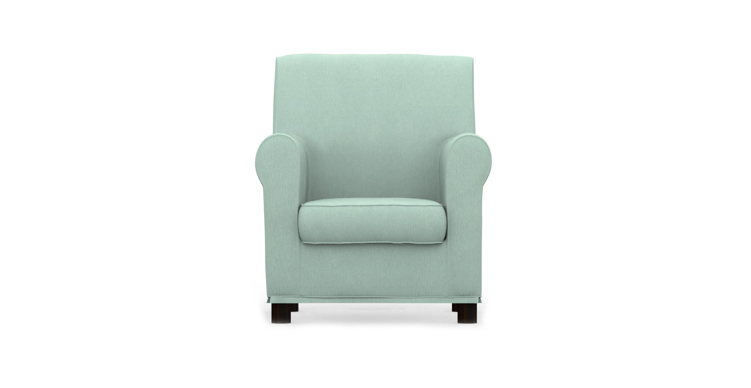 GRÖNLID IKEA Armchair Cover - Pure French Linen Sterling Blue