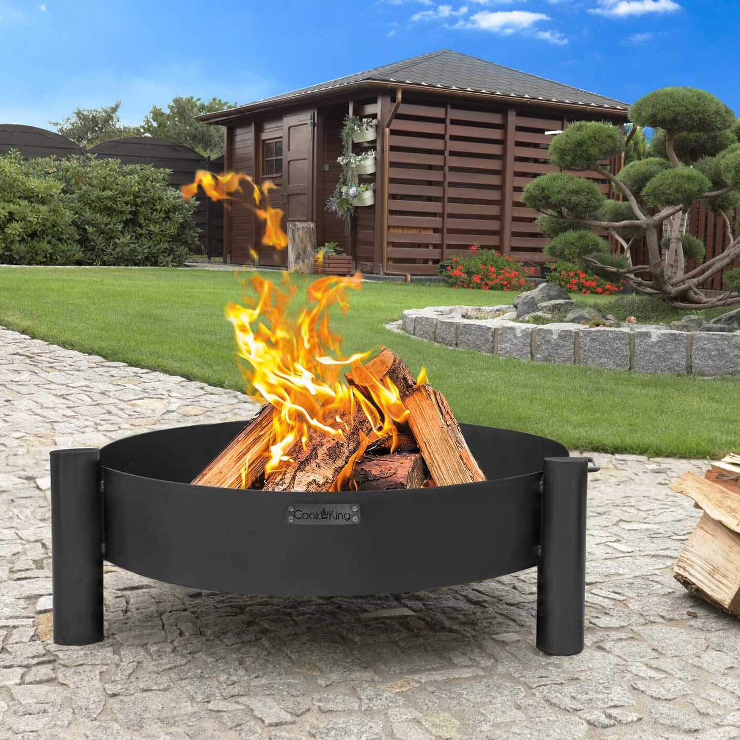 Cook King - Brasero Barbecue, Brasero Exterieur, Brasero Terrasse, Brasero de Jardin «HAITI» - Dia. 60 cm, 70 cm, 80 cm
