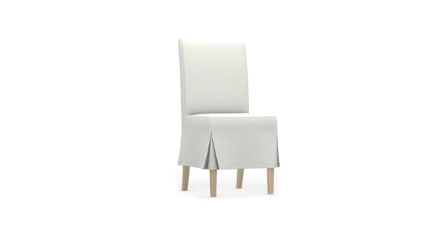 HENRIKSDAL IKEA Chair Medium Skirt With Pleats Cover - Larger Size Model - Natural Off White