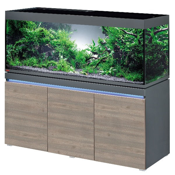 Aquarium Incpiria 530 LED Graphit / Chêne rustique Équipé EHEIM - 530L