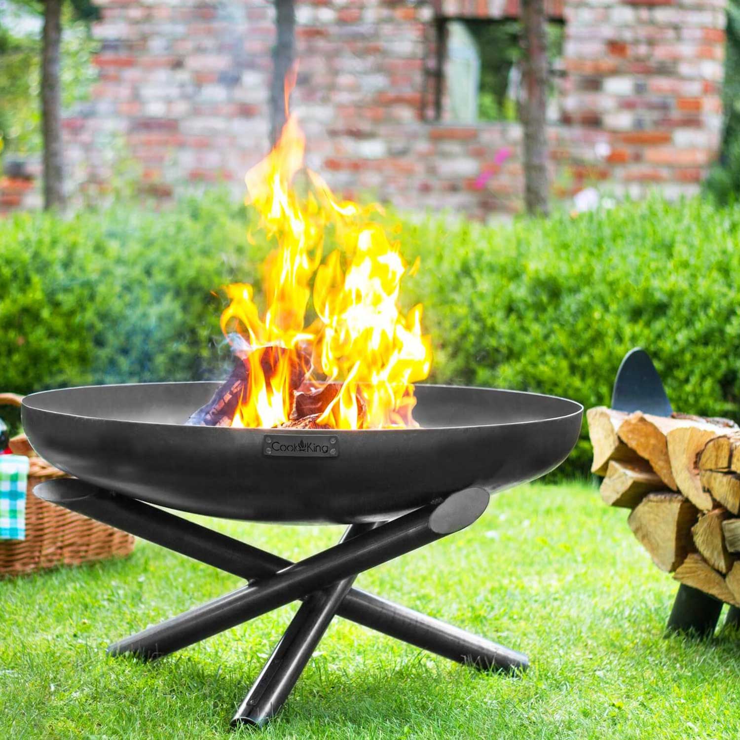 Cook King - Brasero Barbecue, Brasero Exterieur, Brasero Terrasse, Brasero de Jardin «INDIANA» Dia. 60 cm, 70 cm, 80 cm, 100 cm