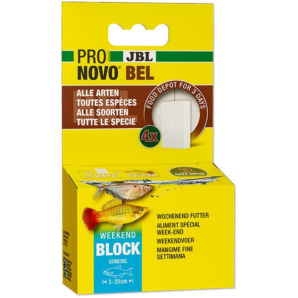 ProNovo Bel Block Weekend - Aliment spécial Week-end pour poissons d'aquarium d'eau douce