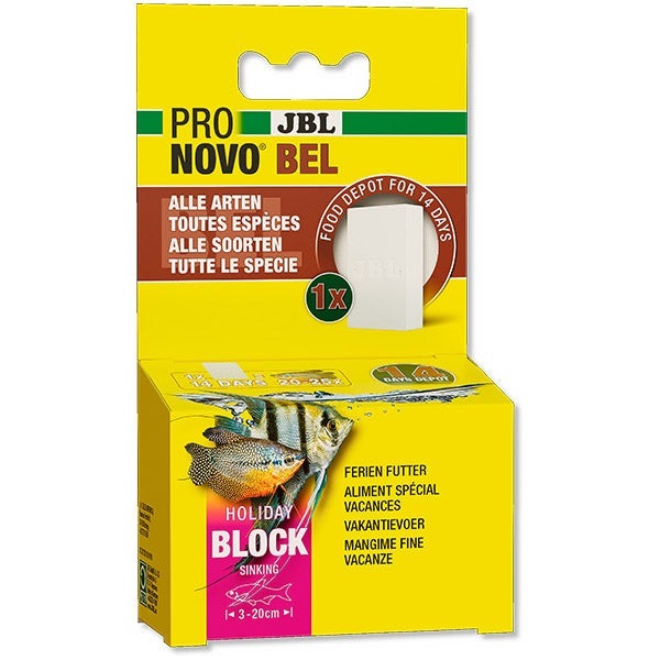 ProNovo Bel Block Holiday JBL - Aliment de vacances complet pour poissons d'aquarium