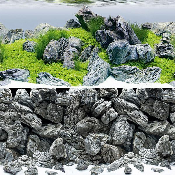 Poster de Fond Double Face Rock & AquaScape S - JUWEL 60 x 30 cm