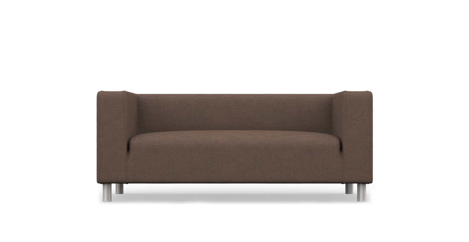 KLIPPAN 2 Seat IKEA Sofa Cover - Swiss Linen Blends Dark Grey