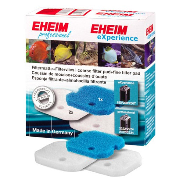 Set Coussins de Mousse Bleue et Ouate EHEIM - Lot de 3 pour eXperience 150 et 250