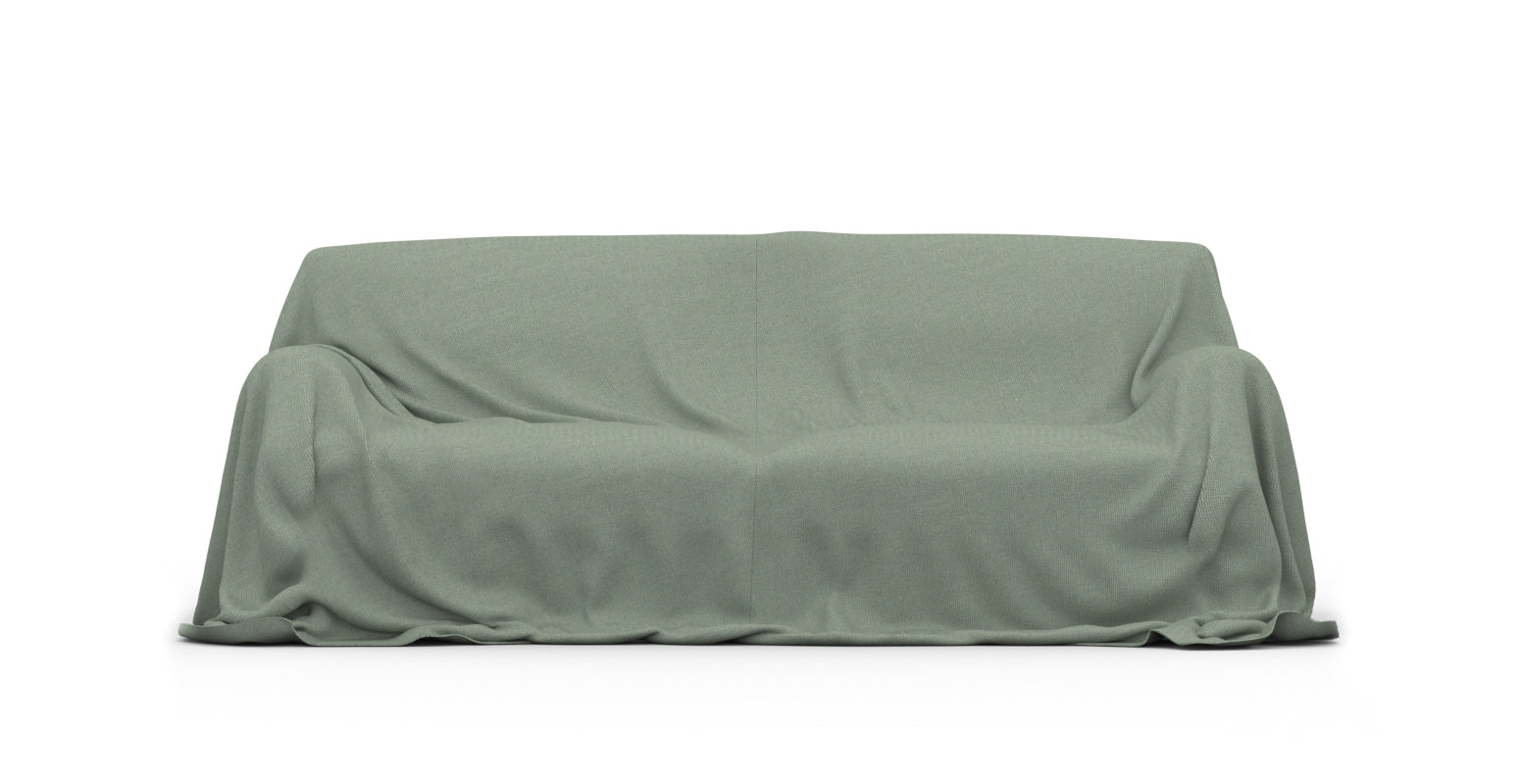 Linen Throw On Blanket 180x280cm - Pure French Linen Moonmist