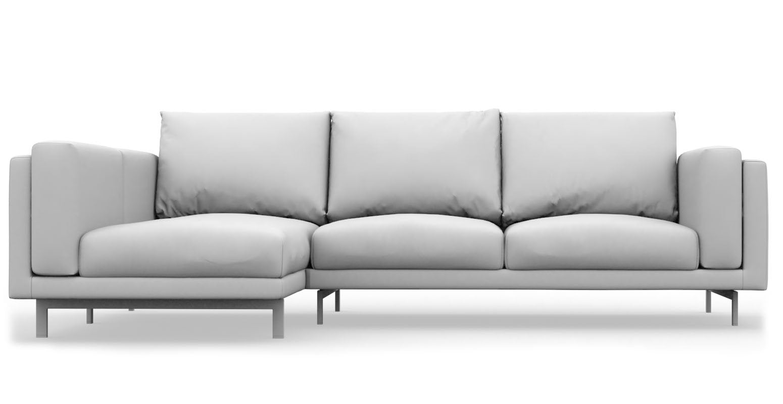 NOCKEBY 2 Seat IKEA Sofa With Chaise Longue Left Cover