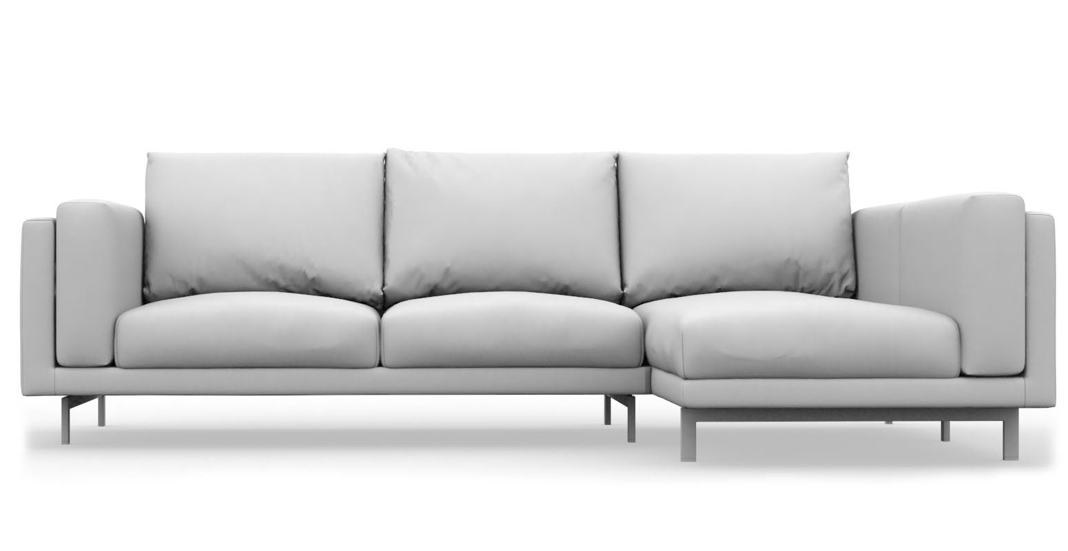 NOCKEBY 2 Seat IKEA Sofa With Chaise Longue Right Cover