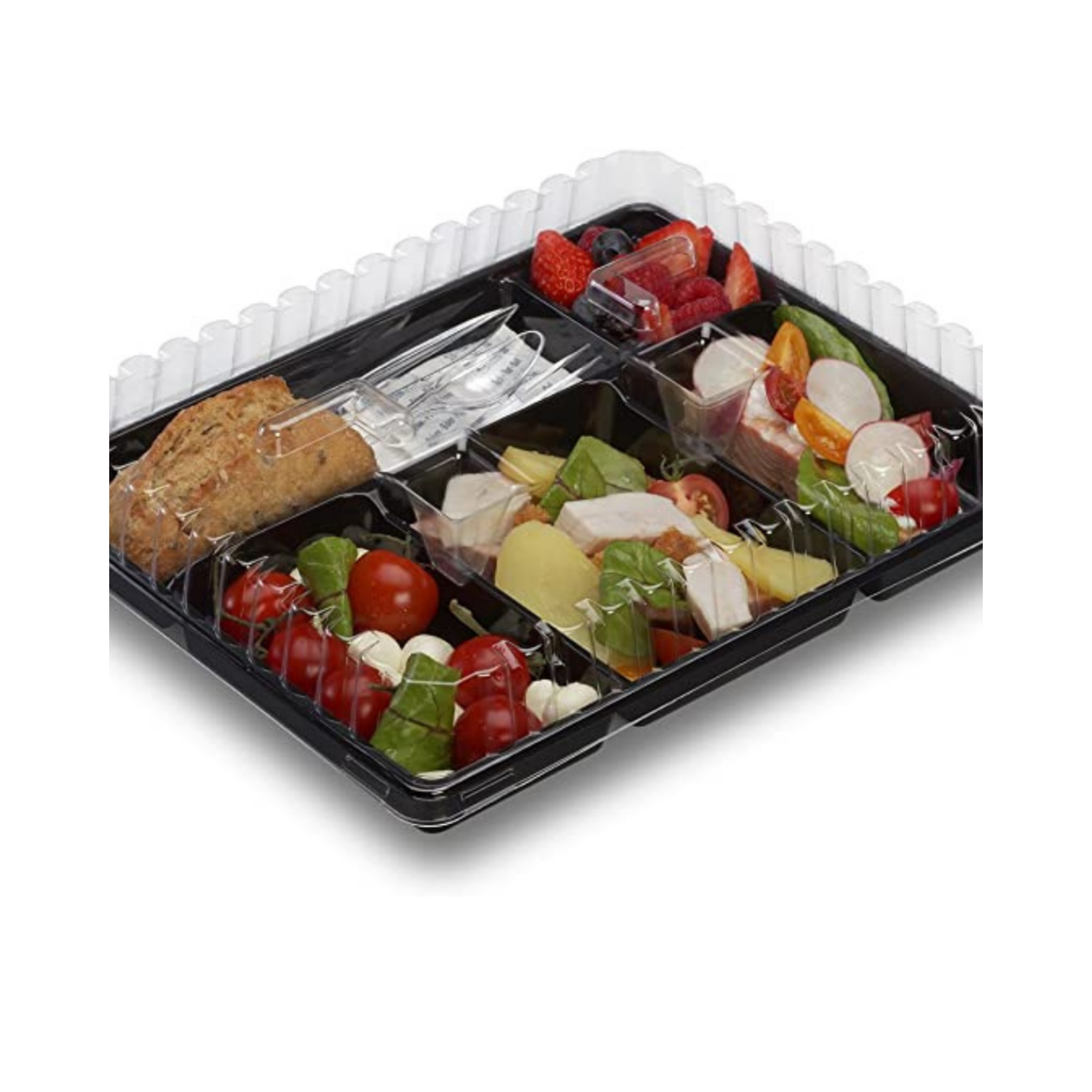 Plateau repas selfipack 5 compartiments 29,5x24x8cm - vendu par 200