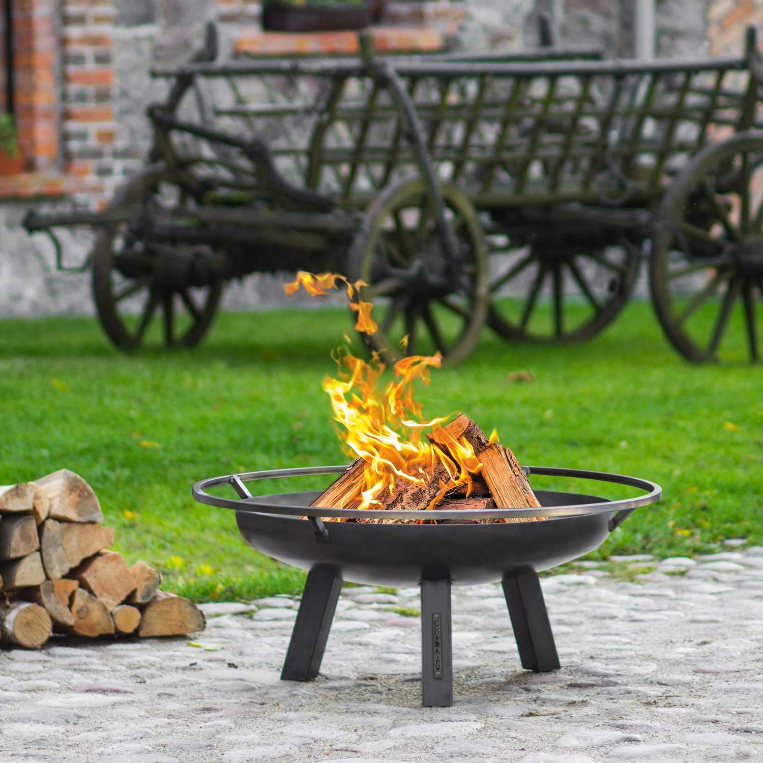 Cook King - Brasero Barbecue, Brasero Exterieur, Brasero Terrasse, Brasero de Jardin «PORTO» Dia. 60 cm, 70 cm, 80 cm, 100 cm