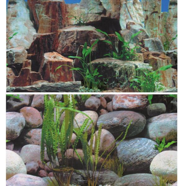 Poster de Fond Double Face Rochers 1 / 2 - HOBBY 60 x 30 cm