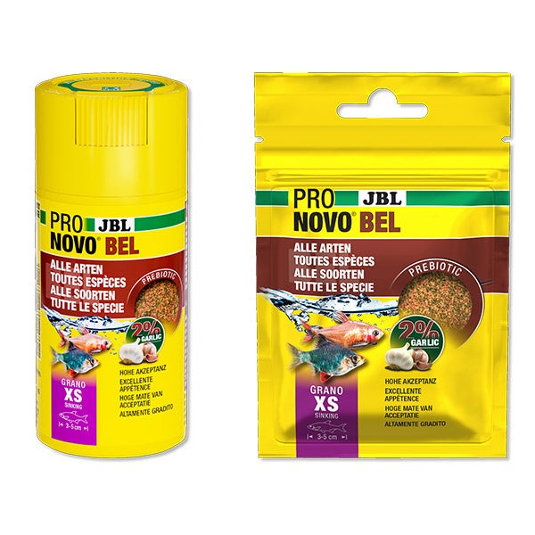 ProNovo Bel Grano XS JBL - Aliment de base en granulés pour poissons d'aquarium de 3 à 5 cm