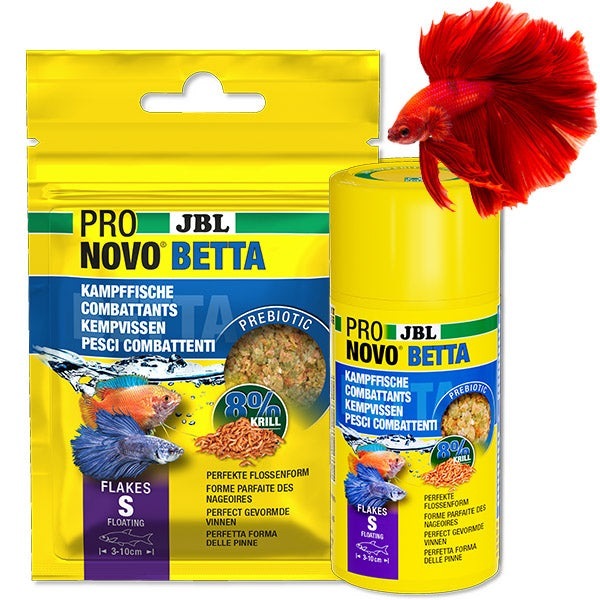 ProNovo Betta Flakes S JBL - Aliment de base en Flocons pour combattants de 3 à 10 cm