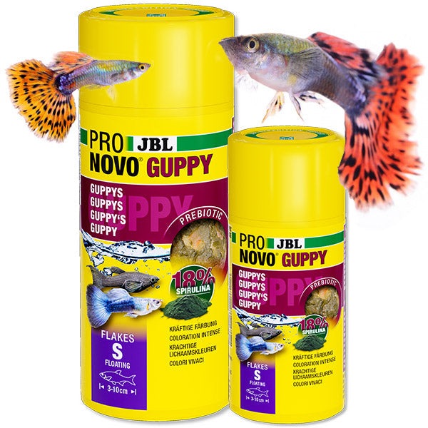 ProNovo Guppy Flakes S JBL - Aliment de base en Flocons pour Guppys de 3 à 10 cm