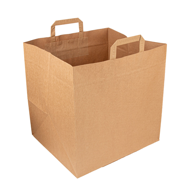 Sac papier kraft large boites pizza 36+31x36 cm naturel kraft - vendu par 125 (PU 0,88€)