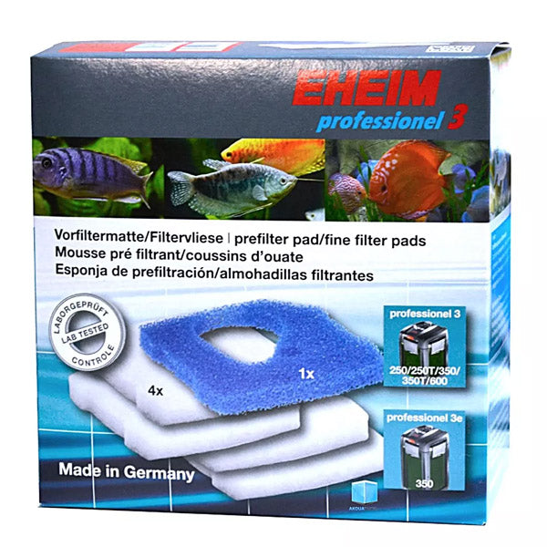 Set Coussins de Mousse Bleue et Ouate EHEIM - Lot de 5 pour Professionel 3 et 4+ 250, 350, 600 et Professionel e 350