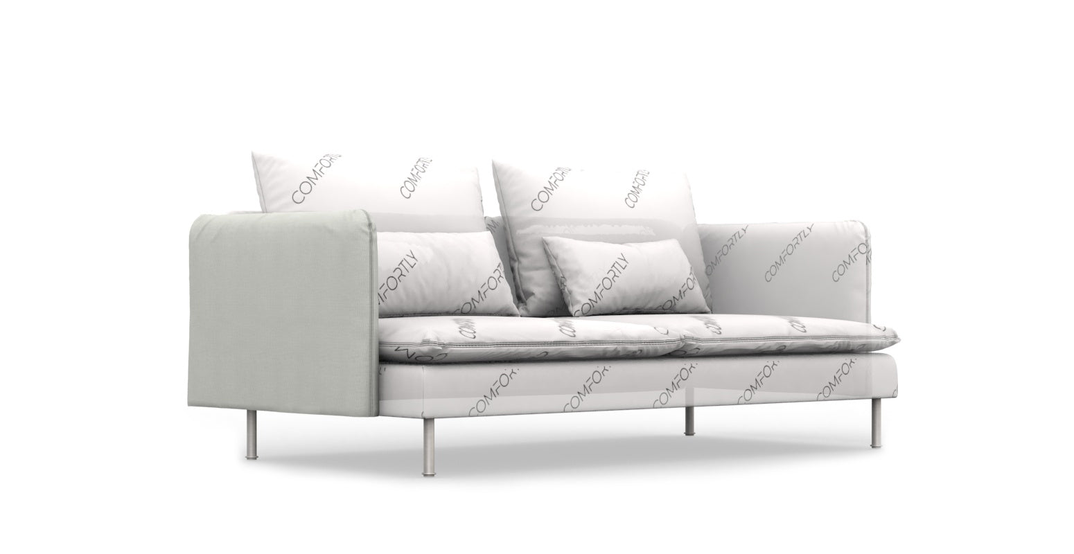 SÖDERHAMN IKEA Armrest Cover - Pure French Linen Glacier Gray