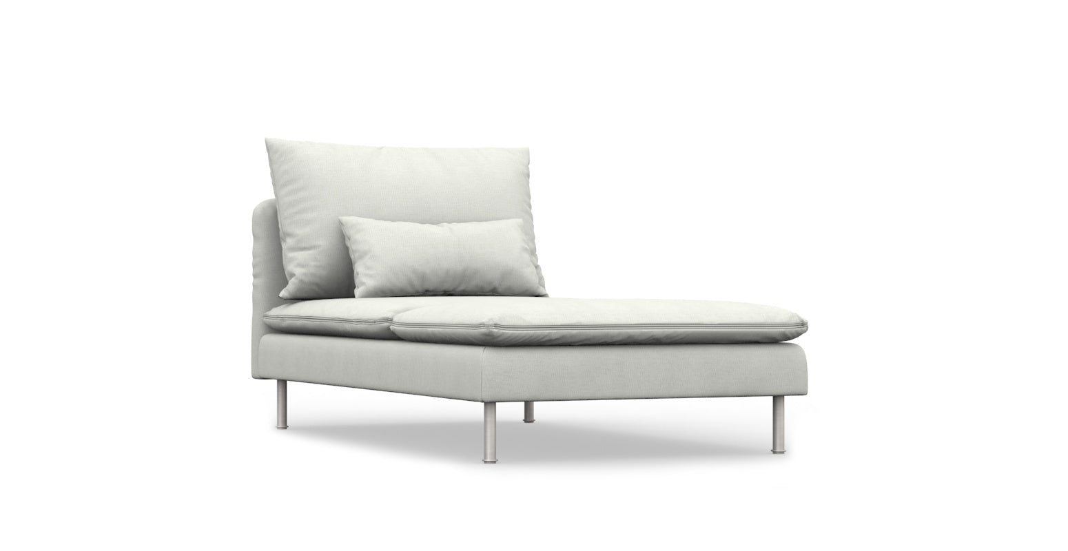 SÖDERHAMN IKEA Chaise Longue Cover - Pure French Linen Glacier Gray