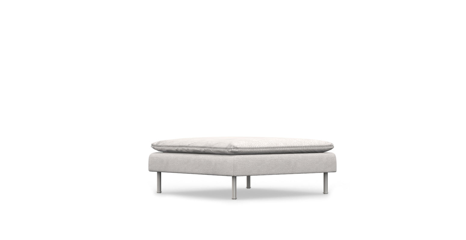 SÖDERHAMN IKEA Footstool Cover - Crown Silver