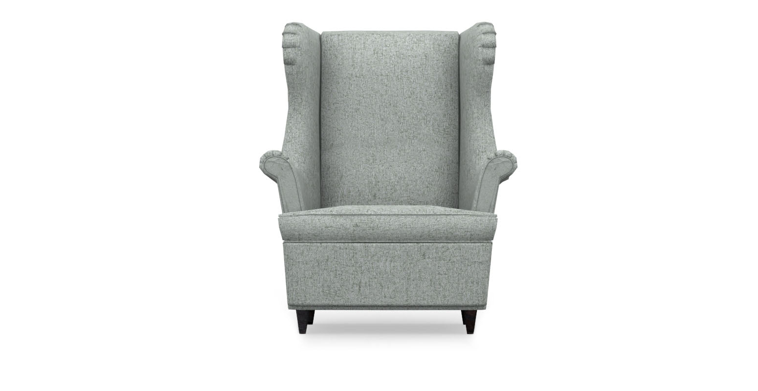 STRANDMON IKEA Armchair Cover - Linen Blends Silver