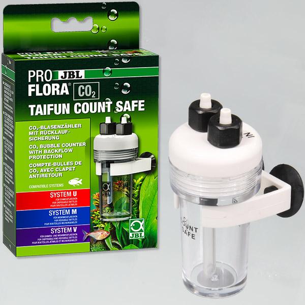Taifun Count Safe JBL ProFlora - Compte-bulles CO2 avec Clapet Anti-Retour