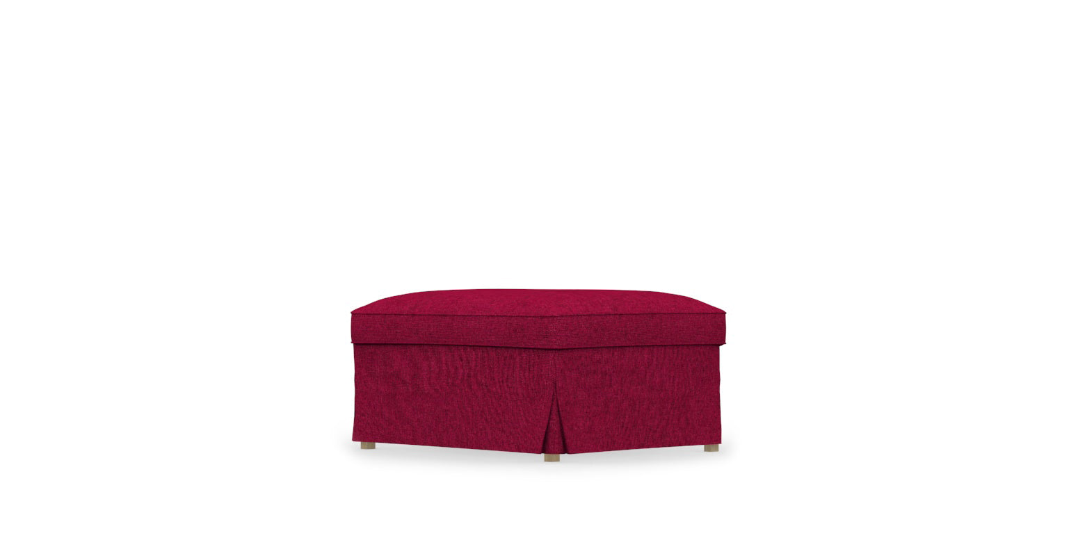 UPPLAND IKEA Footstool Cover - Linen Blends Cranberry