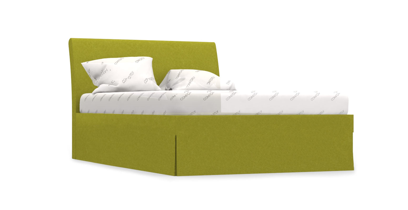VANVIK IKEA Bed Frame Cover 140 - Velvet Blends Green