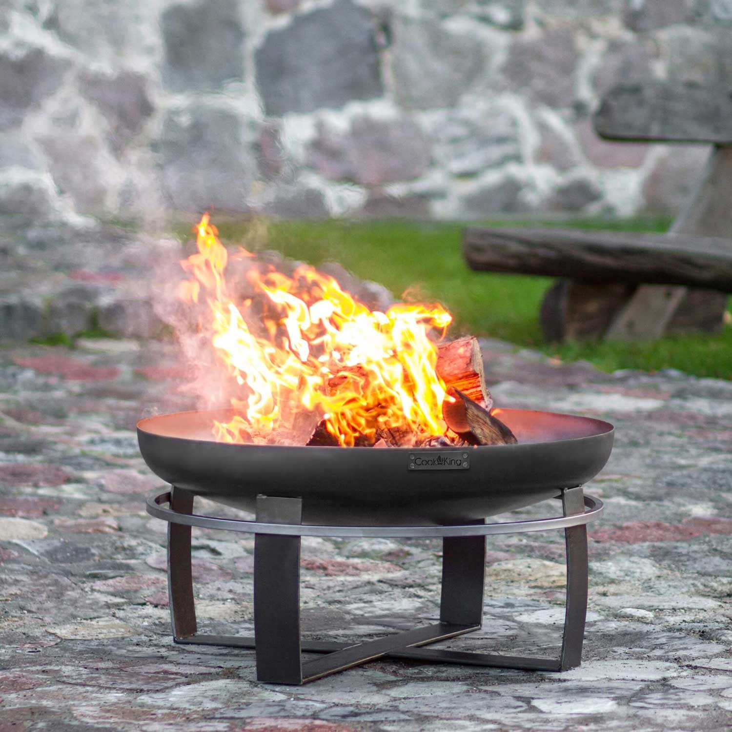 Cook King - Brasero Barbecue, Brasero Exterieur, Brasero Terrasse, Brasero de Jardin XXL «VIKING» 80 cm