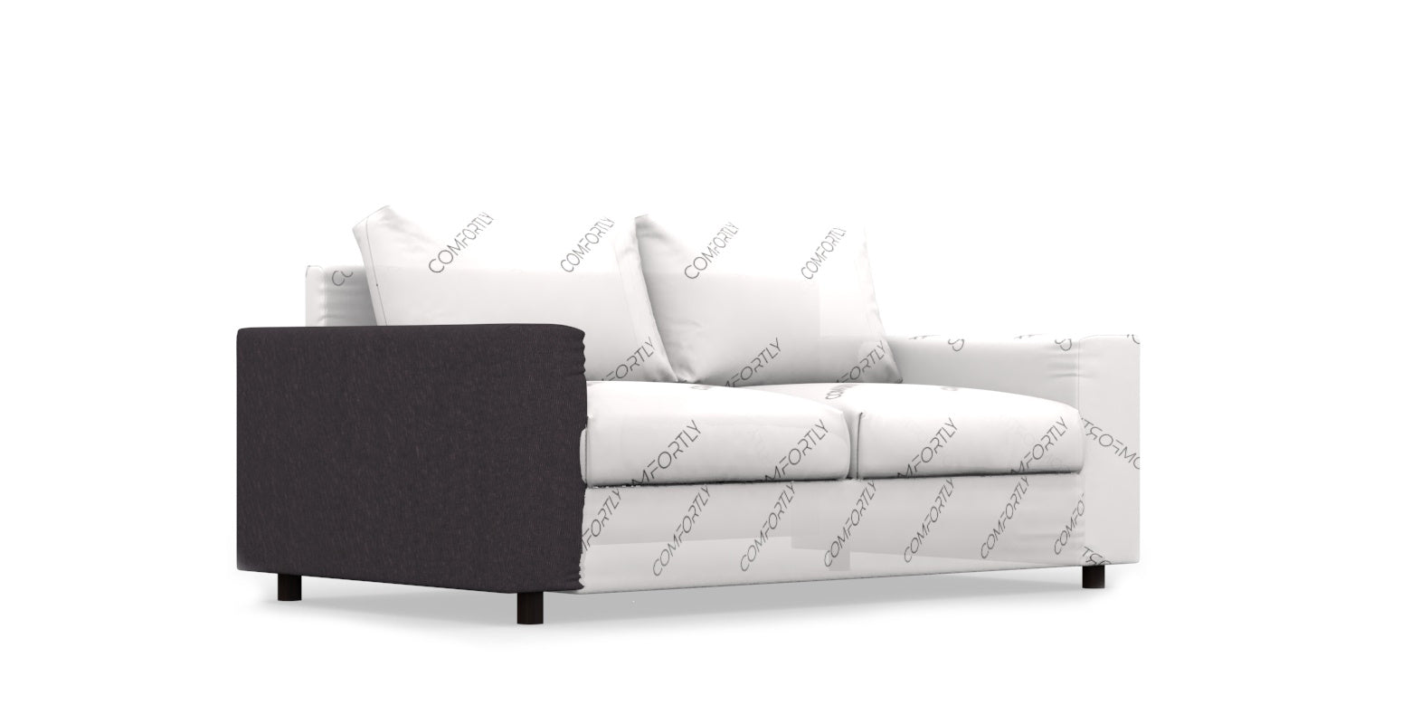 VIMLE IKEA Wide Armrest Cover - Swiss Linen Blends Dark Purple